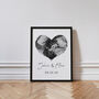 Personalised Heart Photo Print For Couples, thumbnail 1 of 7