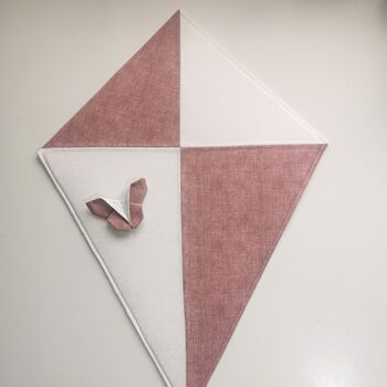 Large Cream And Blush Pink Wall Kite, Oversized Playroom Decoration, 2 of 7