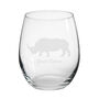 Personalised Rhino Engraved Glass, thumbnail 2 of 5