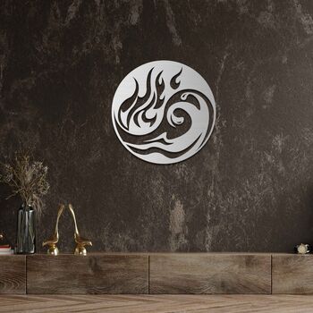 Yin Yang Element Wooden Wall Art Hanging Decor, 7 of 10