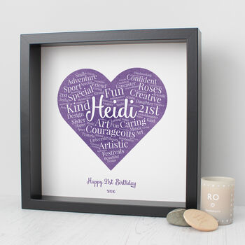 Personalised 21st Birthday Watercolour Word Art Gift, 3 of 10