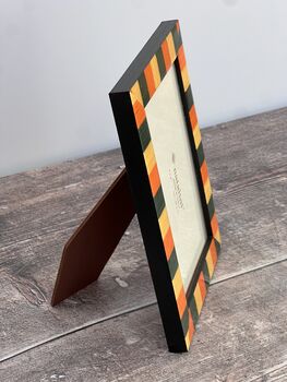 Natalini Green, Orange And Yellow Striped Photo Frame, 3 of 4