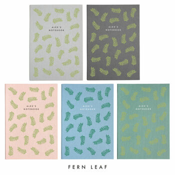 Personalised Botanical A5 Cloth Bound Notebook, 2 of 8
