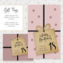 Foiled Gift Box Shaped Large Gift Tags, thumbnail 3 of 3