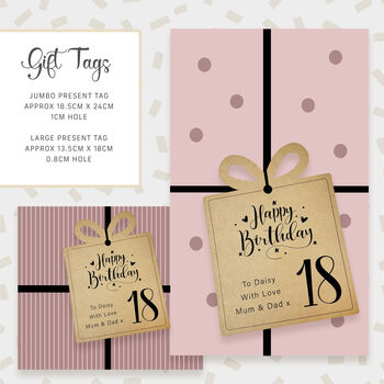 Foiled Gift Box Shaped Large Gift Tags, 3 of 3
