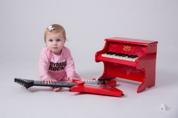 Newborn Sleepsuit, My Daddy Rocks, Cotton Babygrow Pink And Blue Available, 4 of 6