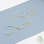 Sterling Silver Wave Ear Wire Threader Earrings, thumbnail 5 of 11