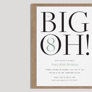 Big Oh! Birthday Party Invitations, 2 of 7