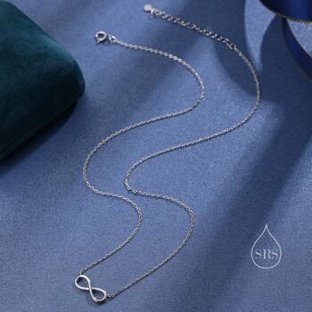 Sterling Silver Tiny Infinity Symbol Pendant Necklace, 6 of 11