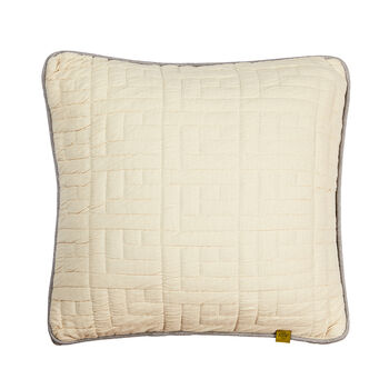 Reversible Quilted Cotton Cushion Cover, 4 of 6