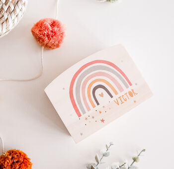Personalised Modern Rainbow Money Pot Piggy Bank, 4 of 10