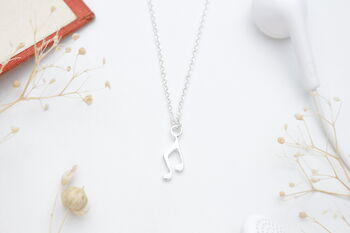 Sterling Silver Music Note Necklace, 3 of 7