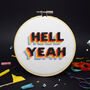 Hell Yeah Cross Stitch Craft Kit, thumbnail 1 of 2