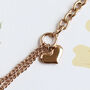 Chunky Link Chain And Heart Charm Bracelet In Rose Gold, thumbnail 5 of 8