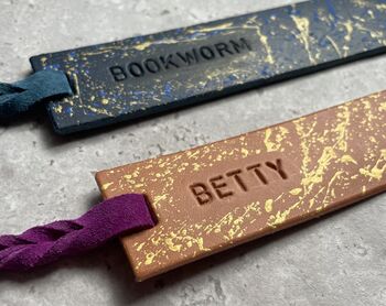 Hand Painted Personalised Bookmark With Suede Twist, 2 of 7