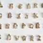 Gold Floral Initial Letter Charm Pendant Gift With Stand, thumbnail 2 of 9
