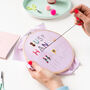 Busy Hands Happy Heart Embroidery Hoop Kit, thumbnail 1 of 6