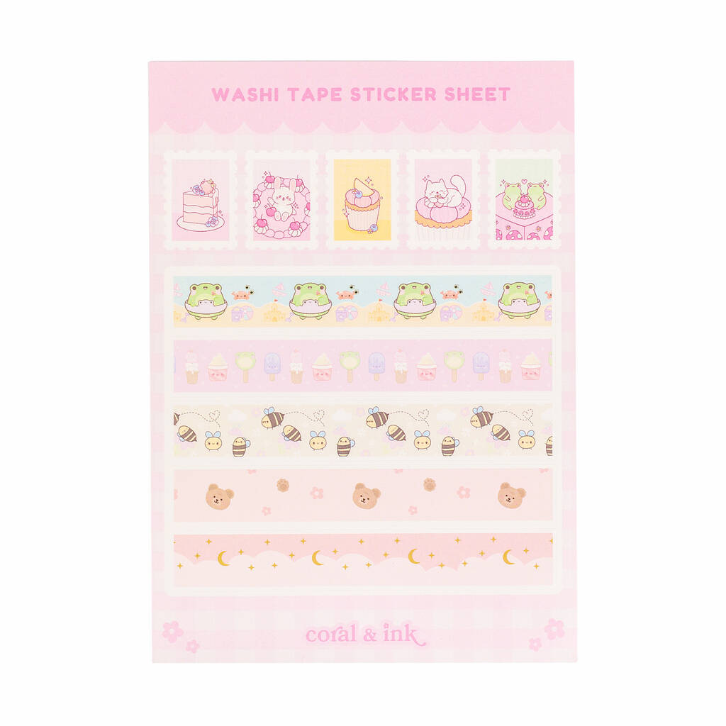Cute Cat Bundle Washi Tape Sticky Note Sticker Sheet – Little Leaf
