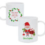 Personalised Christmas Toadstool Santa Plastic Mug, thumbnail 2 of 4