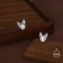 Sphynx Cat Stud Earrings In Sterling Silver, thumbnail 6 of 11