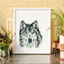 Inky Wolf Illustration Print, thumbnail 7 of 10
