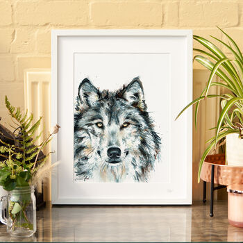 Inky Wolf Illustration Print, 7 of 10
