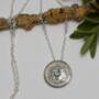 Cetic Sheild Necklace, Gemstone Round Disc Pendant, thumbnail 2 of 6