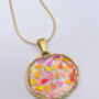 Disco Super Sparkly Pendant Necklace Small Hand Made, thumbnail 3 of 11