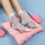 Summer Cute Pink And Blue Sheer Mid Calf Socks, thumbnail 1 of 6