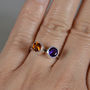 Amethyst And Citrine Friendship Ring, thumbnail 5 of 5
