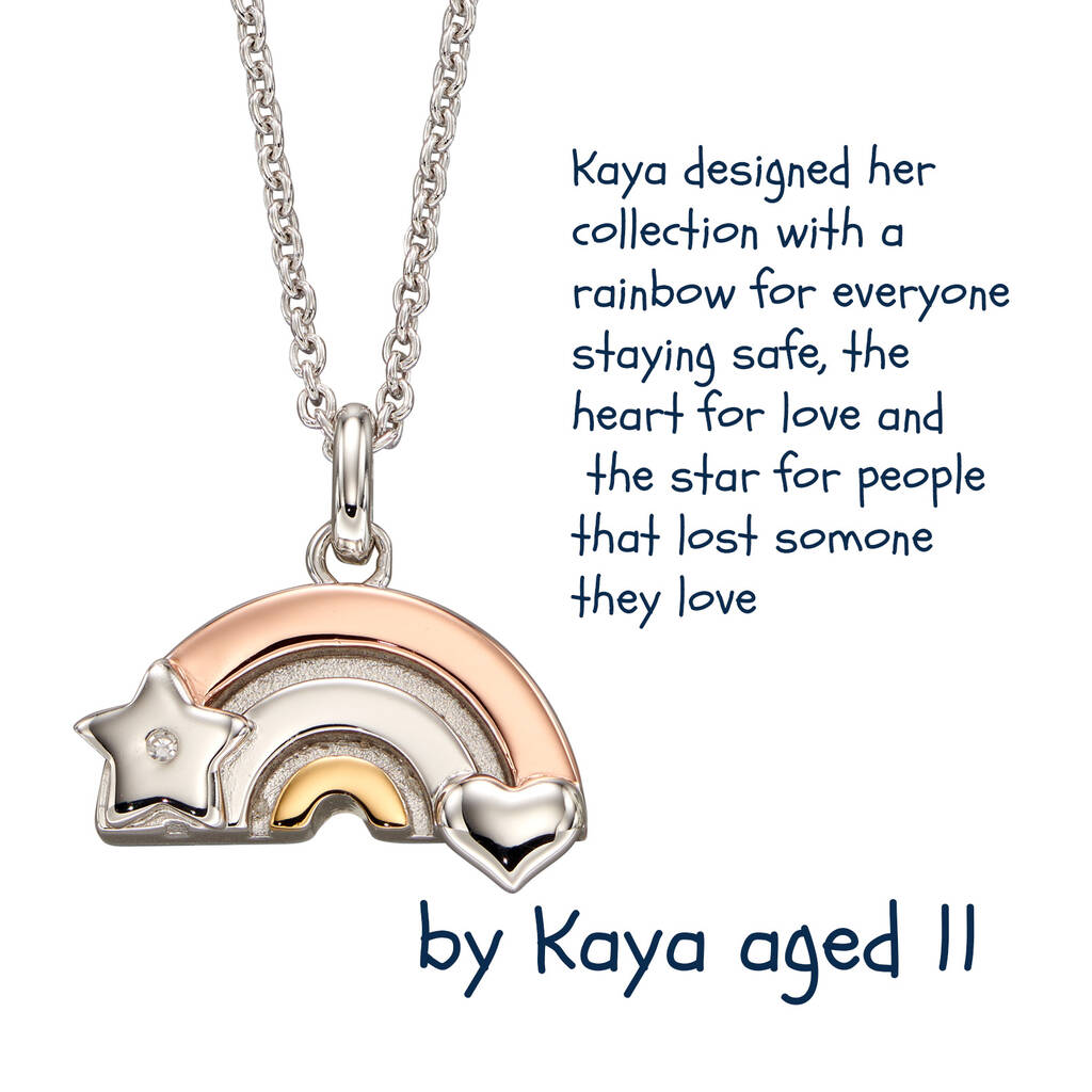 Diamond Rainbow Necklace By Little Star Jewellery