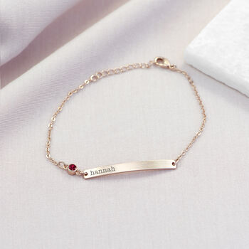Personalised Rose Gold Plated Birth Crystal Bracelet, 10 of 12