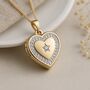 Personalised 9ct Mixed Gold Diamond Heart Locket, thumbnail 1 of 10