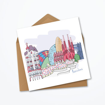 Personalised Barcelona Greeting Card, 2 of 4