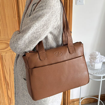 Women's Genuine Leather Shopper, Handbag, Shoulder Bag, 2 of 3