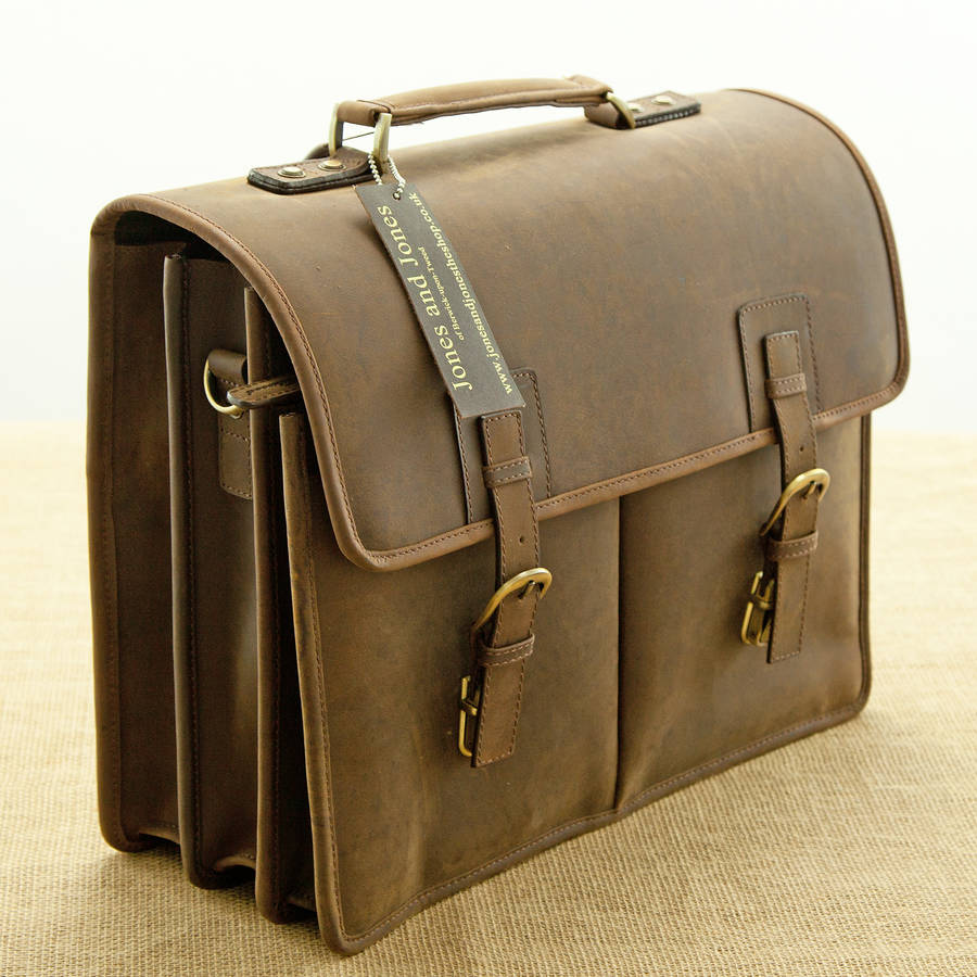 Jura Prophecy Whisky Heavy Duty Leather Briefcase By Jones and Jones of