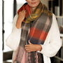 Personalised Chunky Gradient Check Scarf, thumbnail 2 of 10
