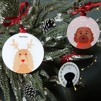 Personalised Christmas Dog Bauble, 2 of 12
