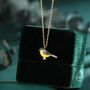 Sterling Silver Tiny Blue Tit Bird Pendant Necklace, thumbnail 6 of 12