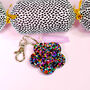 Rainbow Glitter Flower Mirror Keyring, thumbnail 3 of 8