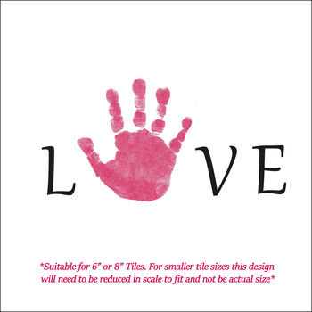 Personalised 'Love' Baby Print Keepsake Package, 6 of 8
