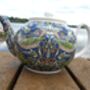 Two Cup Teapot In Blue Strawberry Thief Design, thumbnail 8 of 11