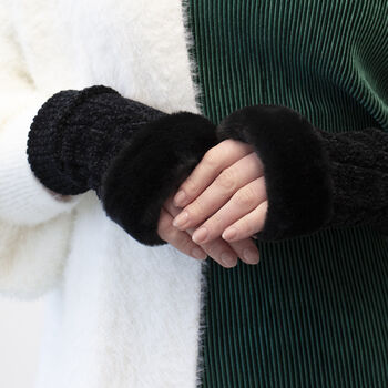 Cosy Cable Knit Fingerless Gloves, 6 of 12