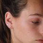 Sterling Silver Tiny Star Ear Climbers, thumbnail 2 of 6