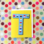 Mini T Alphabet Card, thumbnail 1 of 5