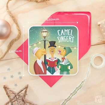 Camel Singers Funny Christmas Card Pun Carol Song Joke, 2 of 4
