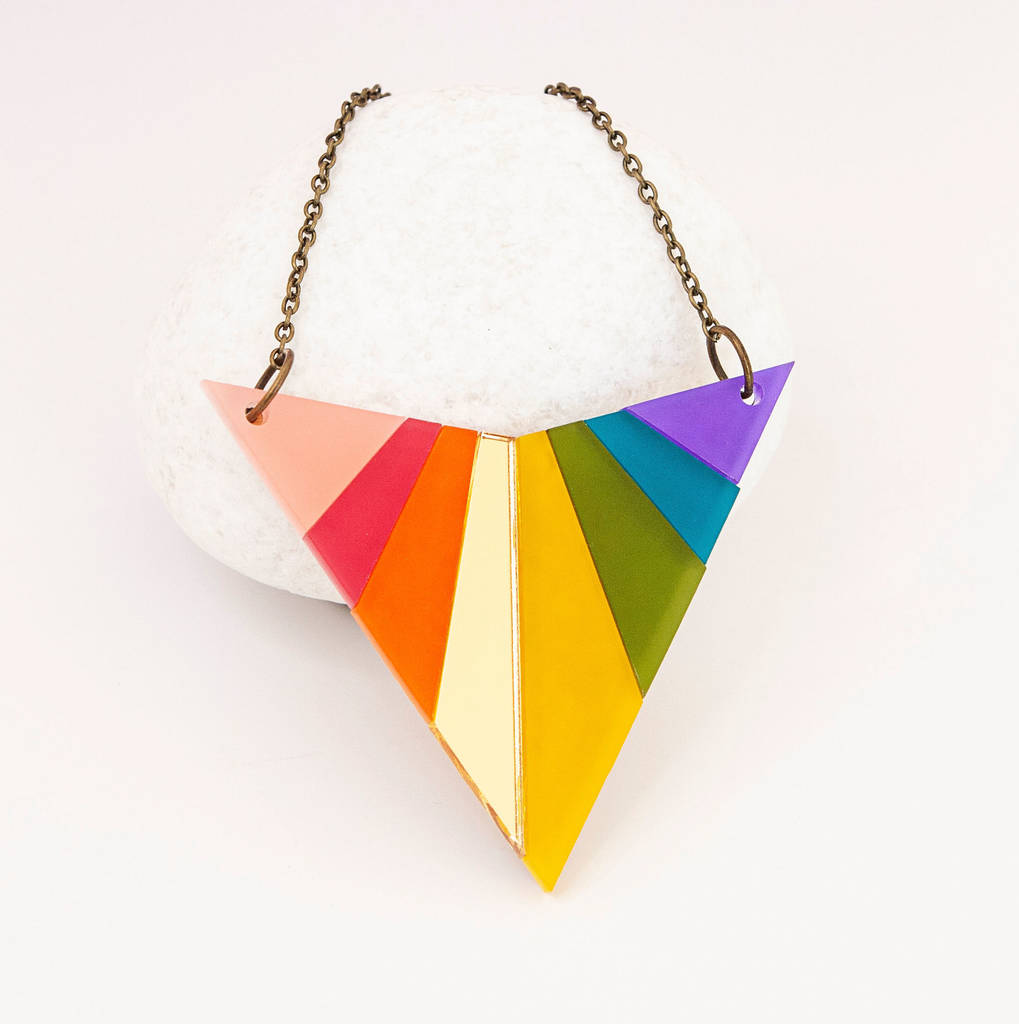 Rainbow Arrowhead Necklace, 1 of 4