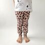 Dusty Pink “Leopard Spot” Organic Cotton Leggings, thumbnail 2 of 8