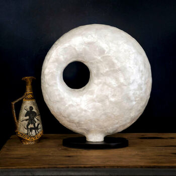 Mother Of Pearl Sculpture Table Lamp, 2 of 4