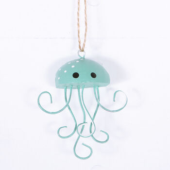 Hanging Metal Jellyfish Coastal Decoration, 2 of 5